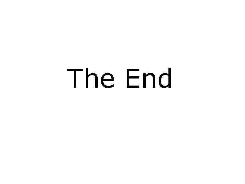 The End 