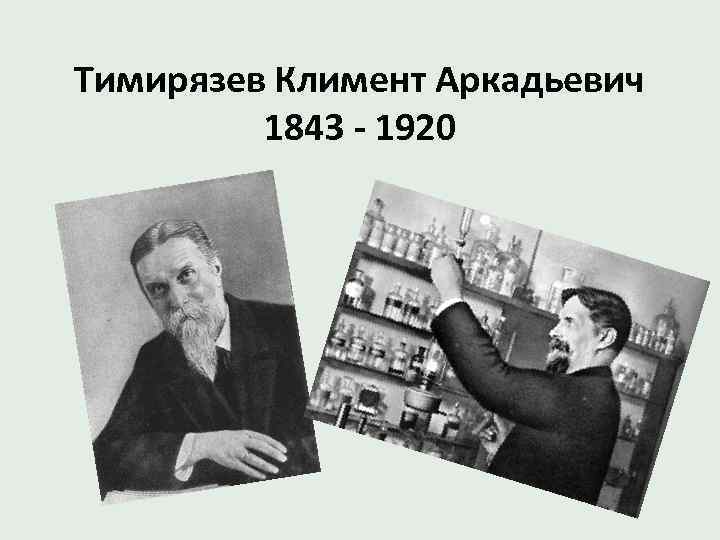 Тимирязев Климент Аркадьевич 1843 - 1920 