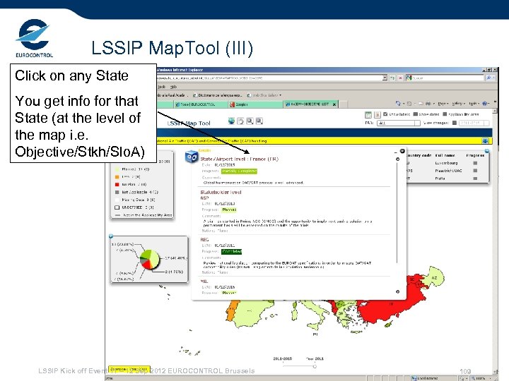 LSSIP Map. Tool (III) Click on any State You get info for that State