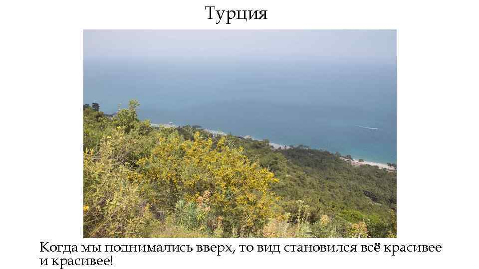 Турция Когда мы поднимались вверх, то вид становился всё красивее и красивее! 
