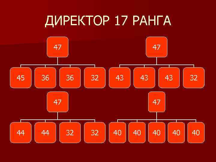 ДИРЕКТОР 17 РАНГА 47 45 36 47 36 32 43 43 47 44 44