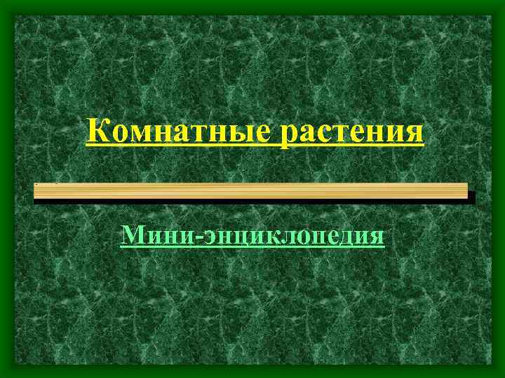 Комнатные растения Мини-энциклопедия 