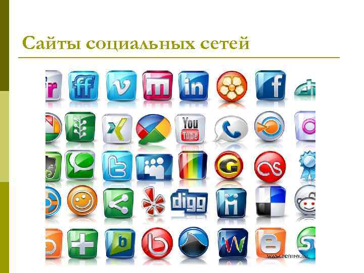 Сайты социальных сетей 