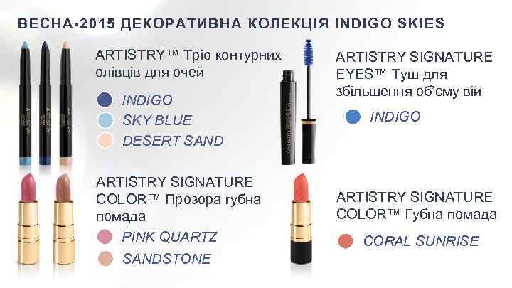 ВЕСНА-2015 ДЕКОРАТИВНА КОЛЕКЦІЯ INDIGO SKIES ARTISTRY™ Тріо контурних олівців для очей INDIGO SKY BLUE
