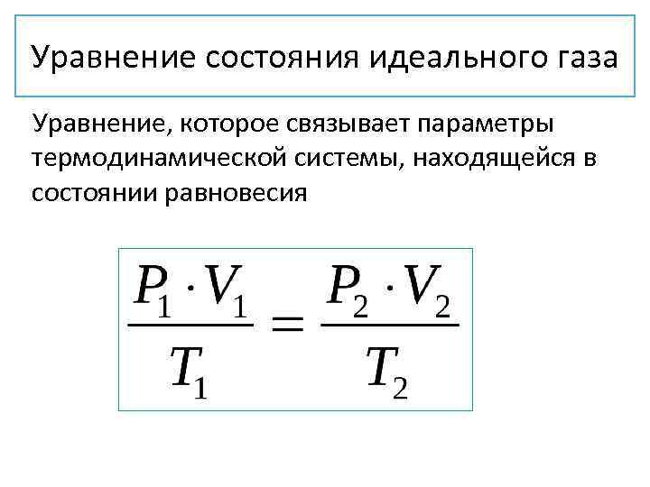 Изменение состояния идеального газа