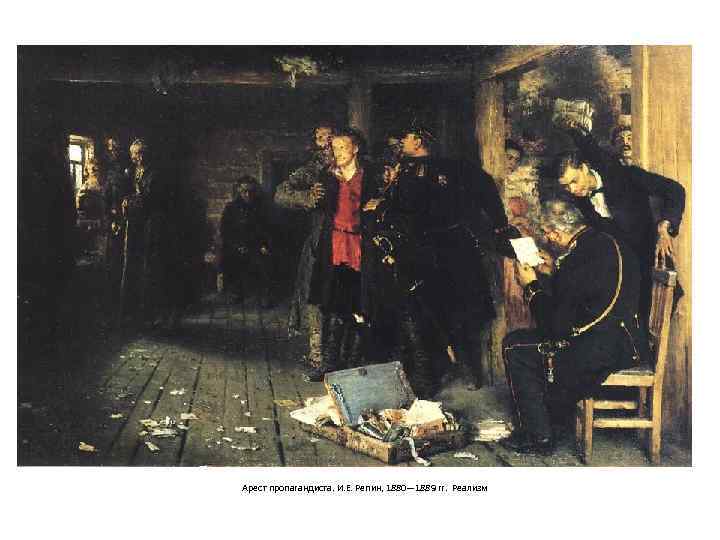Арест пропагандиста. И. Е. Репин, 1880— 1889 гг. Реализм 