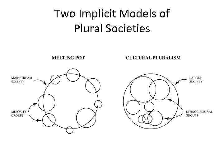 Two Implicit Models of Plural Societies 
