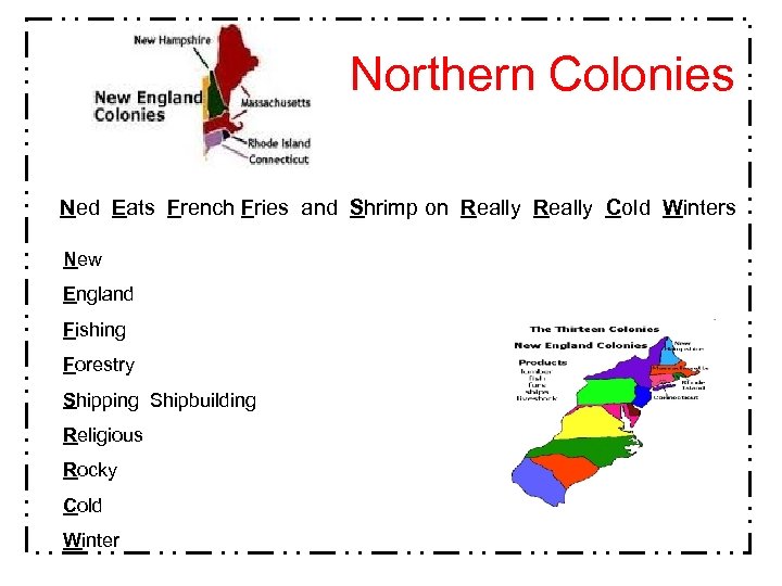 Northern Colonies Ned Eats French Fries and Shrimp on Really Cold Winters New England