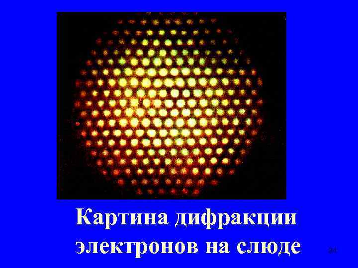 Картина дифракции электронов на слюде 24 