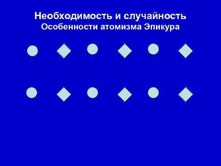 Необходимость и случайность Особенности атомизма Эпикура 