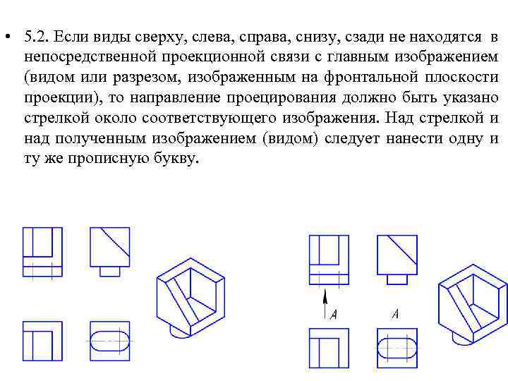  • 5. 2. Если виды сверху, слева, справа, снизу, сзади не находятся в