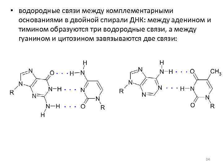 Водородная связь схема
