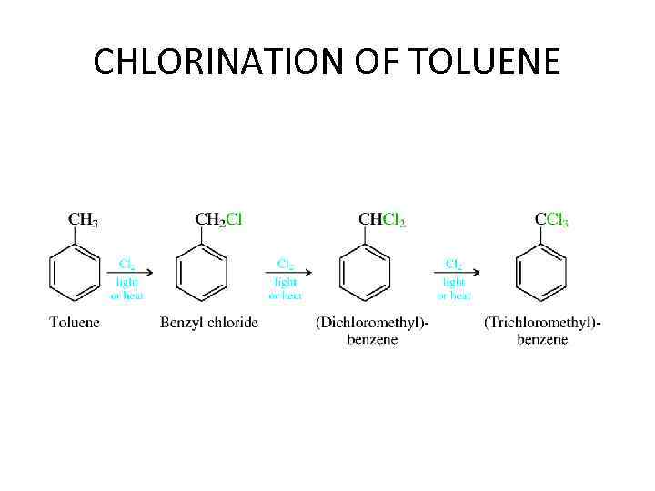 CHLORINATION OF TOLUENE 