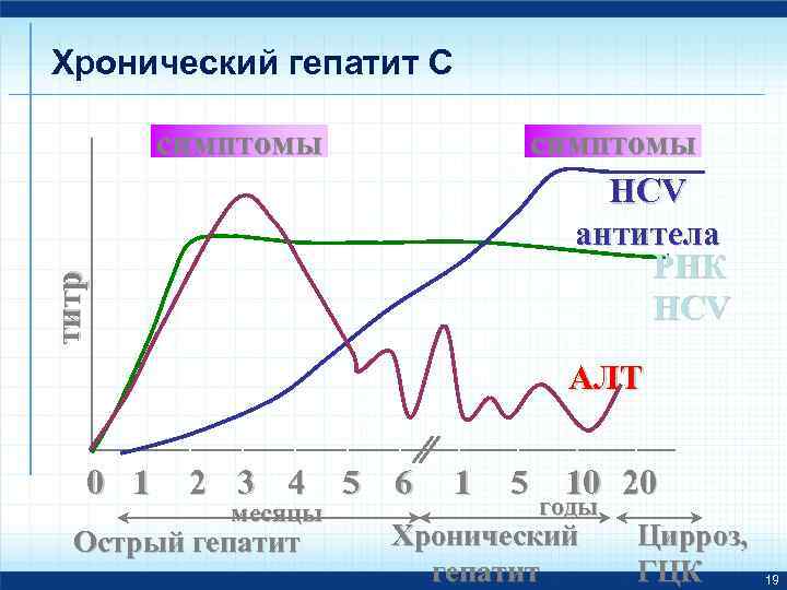 Хронический гепатит С симптомы HCV антитела РНК HCV титр симптомы A ЛT 0 1