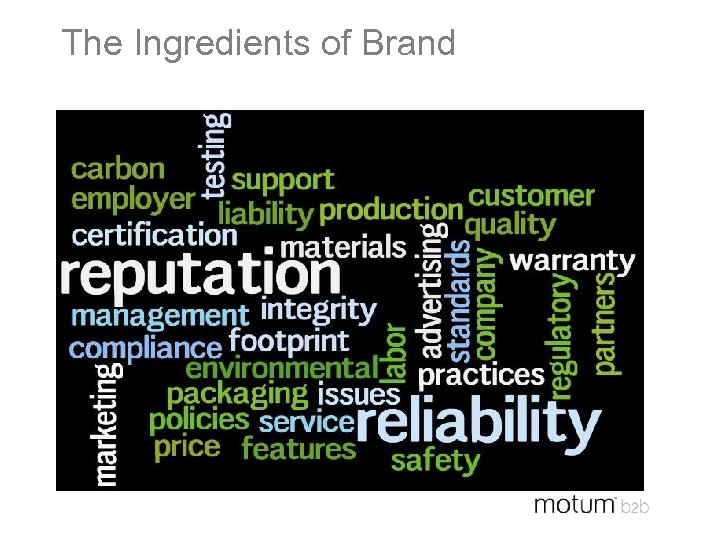 The Ingredients of Brand 