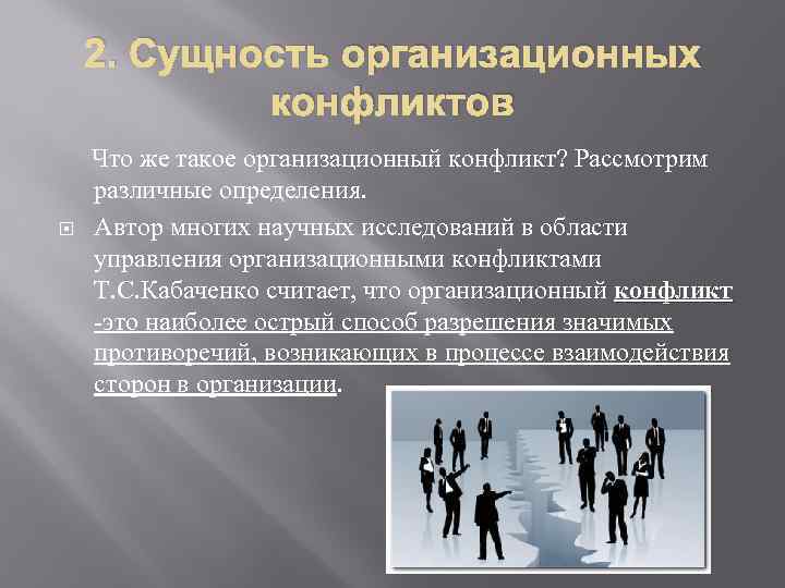 Организационные конфликты презентация