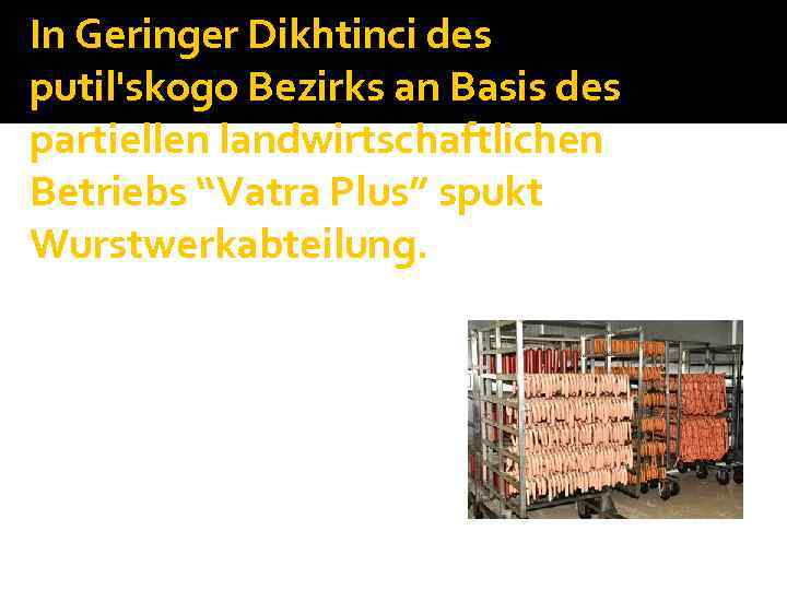 In Geringer Dikhtinci des putil'skogo Bezirks an Basis des partiellen landwirtschaftlichen Betriebs “Vatra Plus”