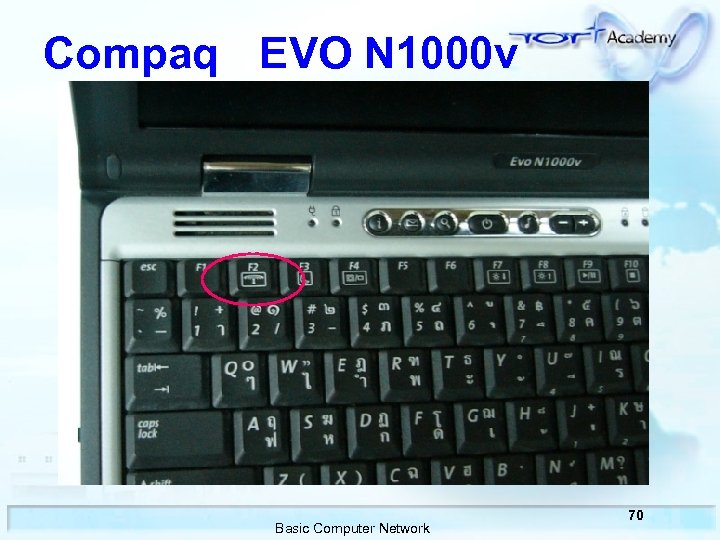 Compaq EVO N 1000 v Basic Computer Network 70 