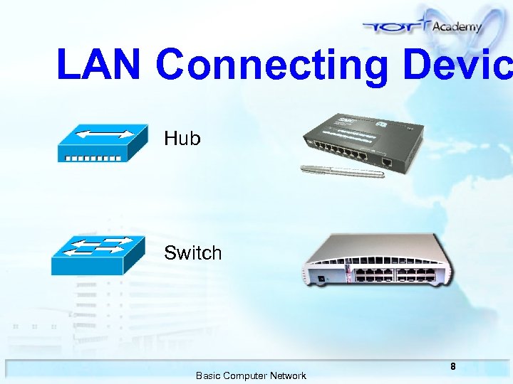LAN Connecting Devic Hub Switch Basic Computer Network 8 