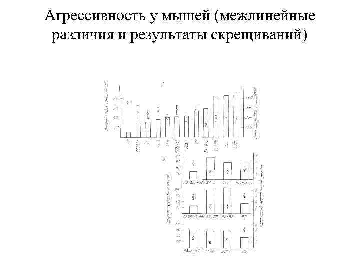Агрессивность у мышей (межлинейные различия и результаты скрещиваний) 