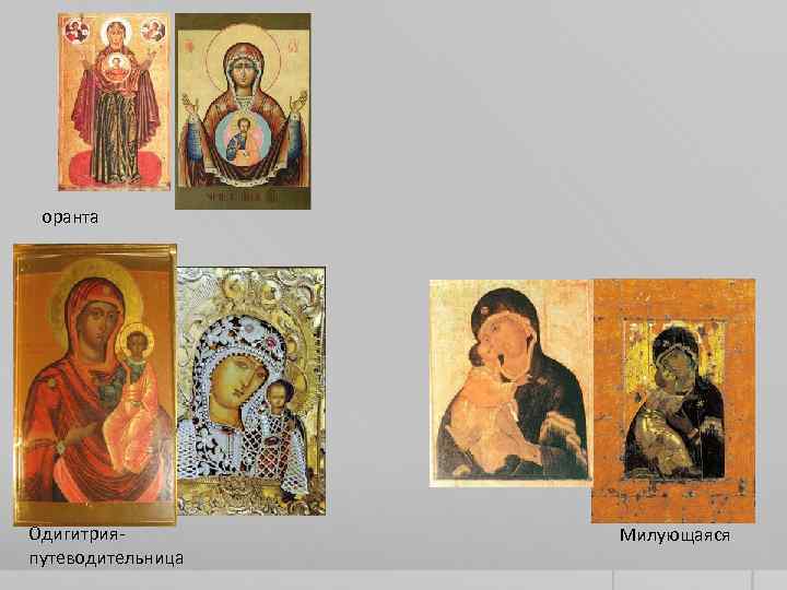 оранта Одигитрияпутеводительница Милующаяся 