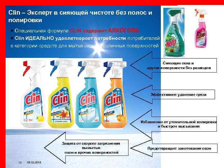 Clin – Эксперт в сияющей чистоте без полос и полировки · Специальная формула СLIN