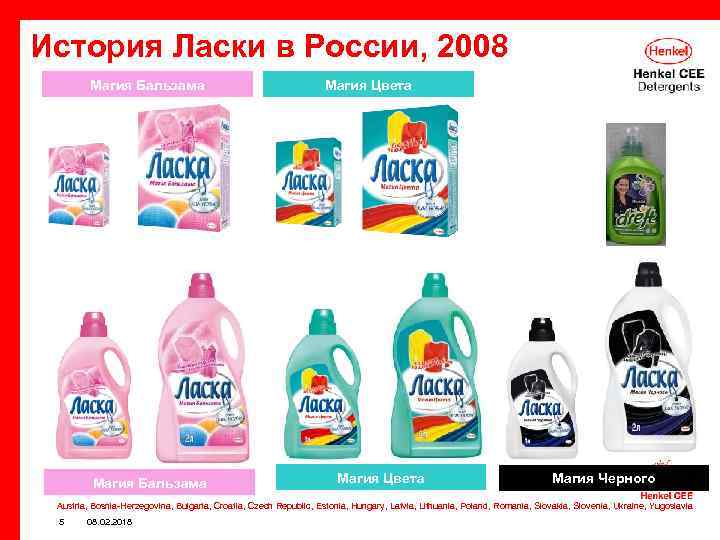 История Ласки в России, 2008 Магия Бальзама Магия Цвета Магия Черного Austria, Bosnia-Herzegovina, Bulgaria,