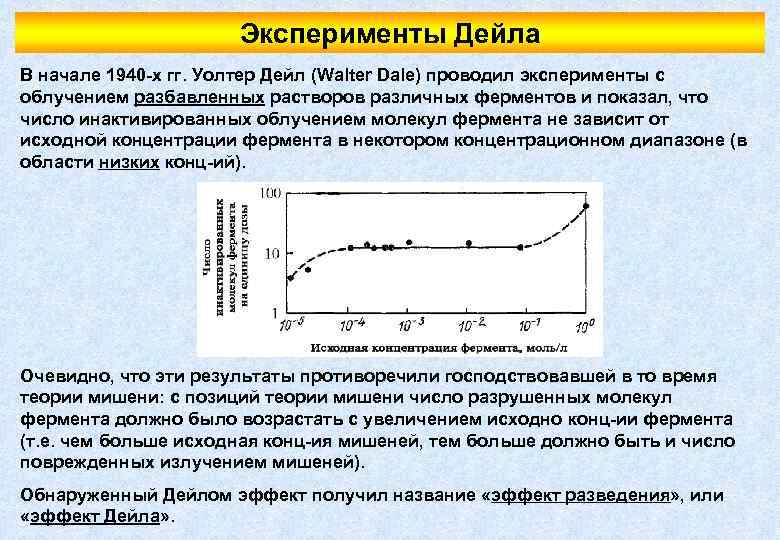 Эксперименты Дейла В начале 1940 -х гг. Уолтер Дейл (Walter Dale) проводил эксперименты с