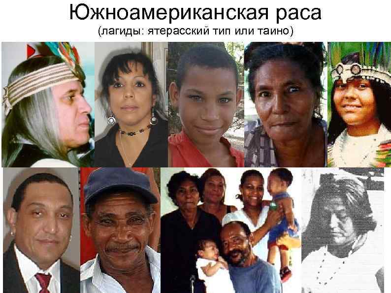 Южноамериканская раса (лагиды: ятерасский тип или таино) 