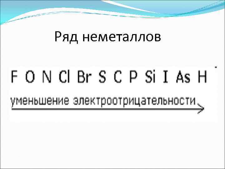 Ряд неметаллов 