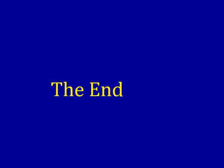 The End 