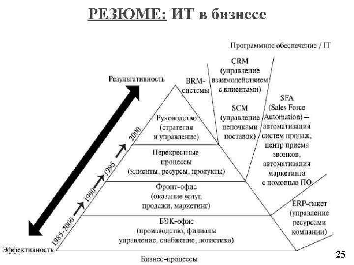 РЕЗЮМЕ: ИТ в бизнесе 25 