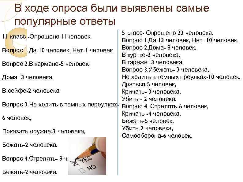 В ходе опроса были выявлены самые популярные ответы 5 класс- Опрошено 23 человека. Вопрос