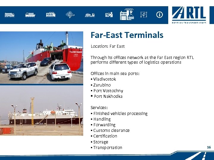 Far-East Terminals Location: Far East Through its offices network at the Far East region
