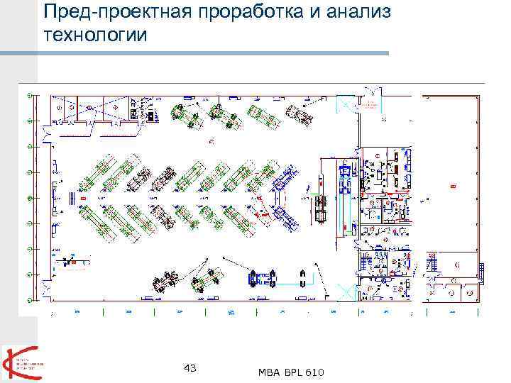 Пред-проектная проработка и анализ технологии 43 MBA BPL 610 