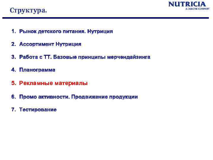Структура. 5. Рекламные материалы 
