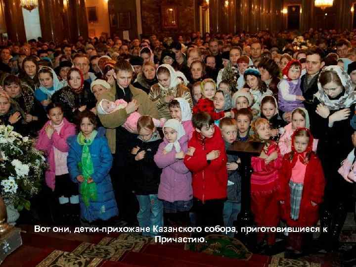 Вот они, детки-прихожане Казанского собора, приготовившиеся к Причастию. 