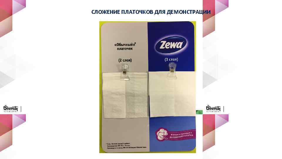 СЛОЖЕНИЕ ПЛАТОЧКОВ ДЛЯ ДЕМОНСТРАЦИИ 