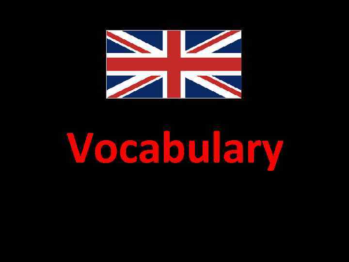Vocabulary 