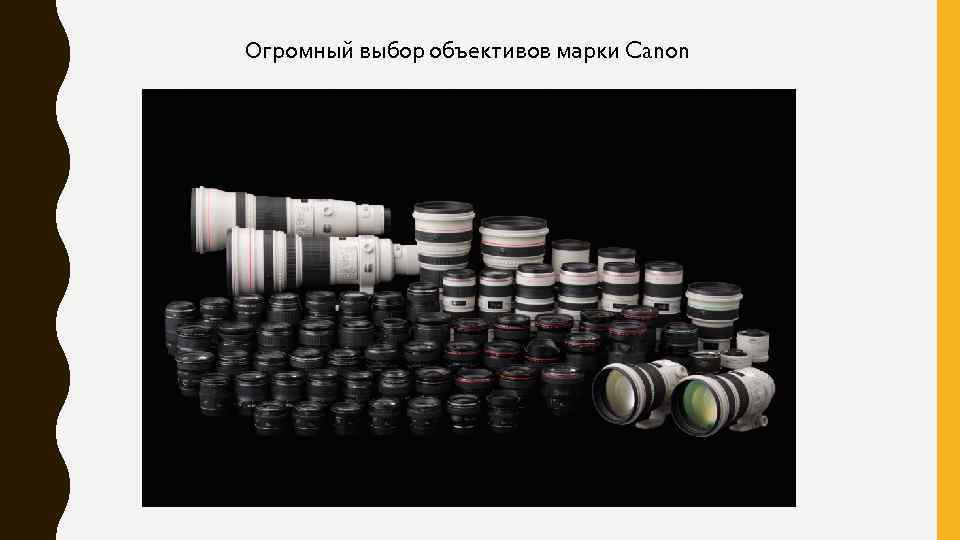 Огромный выбор объективов марки Canon 
