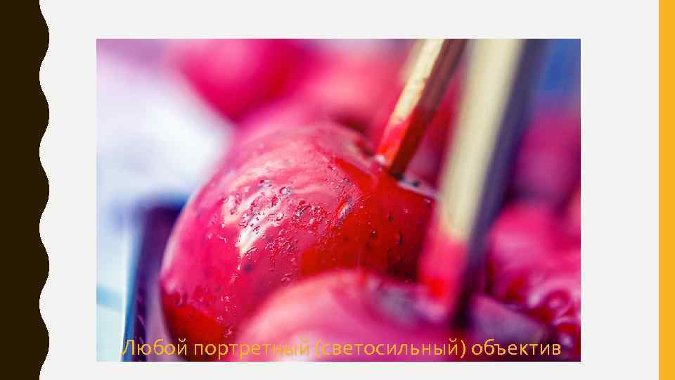 Любой портретный (светосильный) объектив 