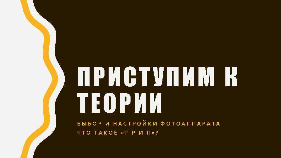 ПРИСТУПИМ К ТЕОРИИ ВЫБОР И НАСТРОЙКИ ФОТОАППАРАТА ЧТО ТАКОЕ «Г Р И П» ?