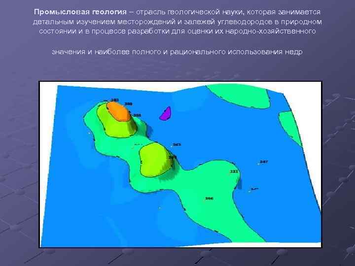Промысловая геология – отрасль геологической науки, которая занимается детальным изучением месторождений и залежей углеводородов