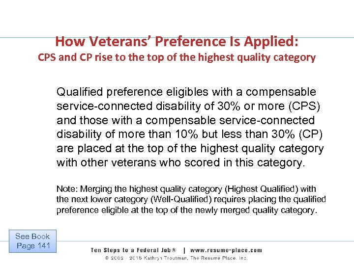 How Veterans’ Preference Is Applied: CPS and CP rise to the top of the