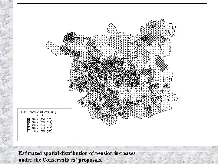 Estimated spatial distribution of pension increases under the Conservatives’ proposals. 