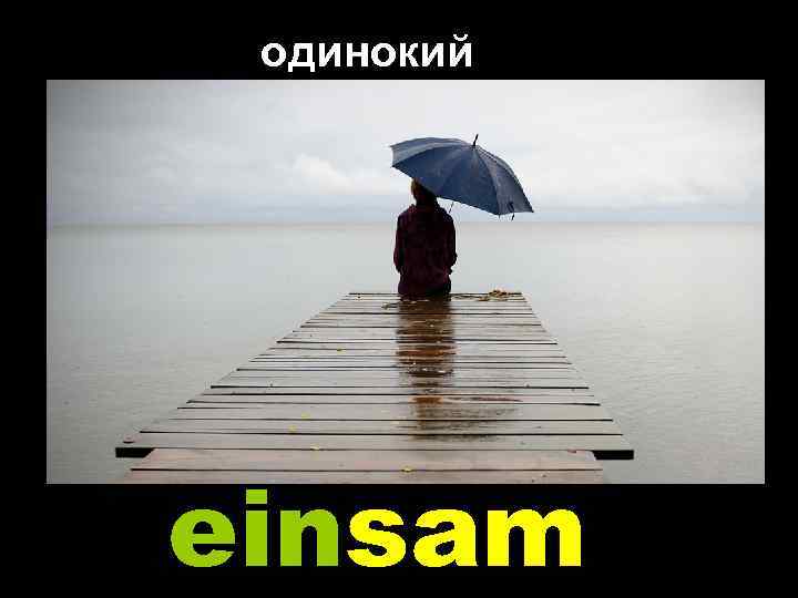 одинокий einsam 
