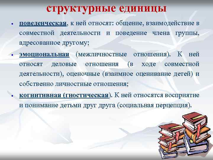 структурные единицы поведенческая, к ней относят: общение, взаимодействие в поведенческая совместной деятельности и поведение