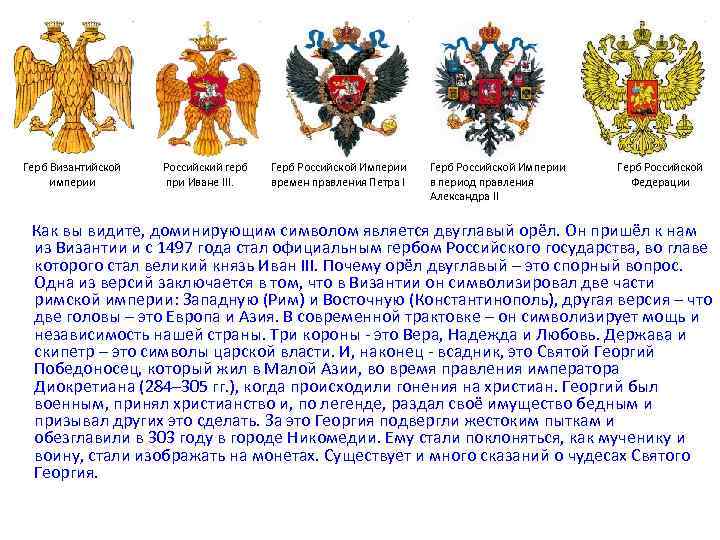 Герб Византийской империи Российский герб при Иване III. Герб Российской Империи времен правления Петра