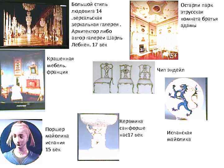 Большой стиль людовига 14. версальская зеркальная галерея. Архитектор либо автор галереи Шарль Лебнен. 17