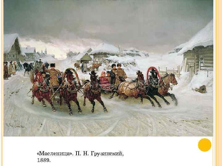  «Масленица» . П. Н. Грузинский, 1889. 